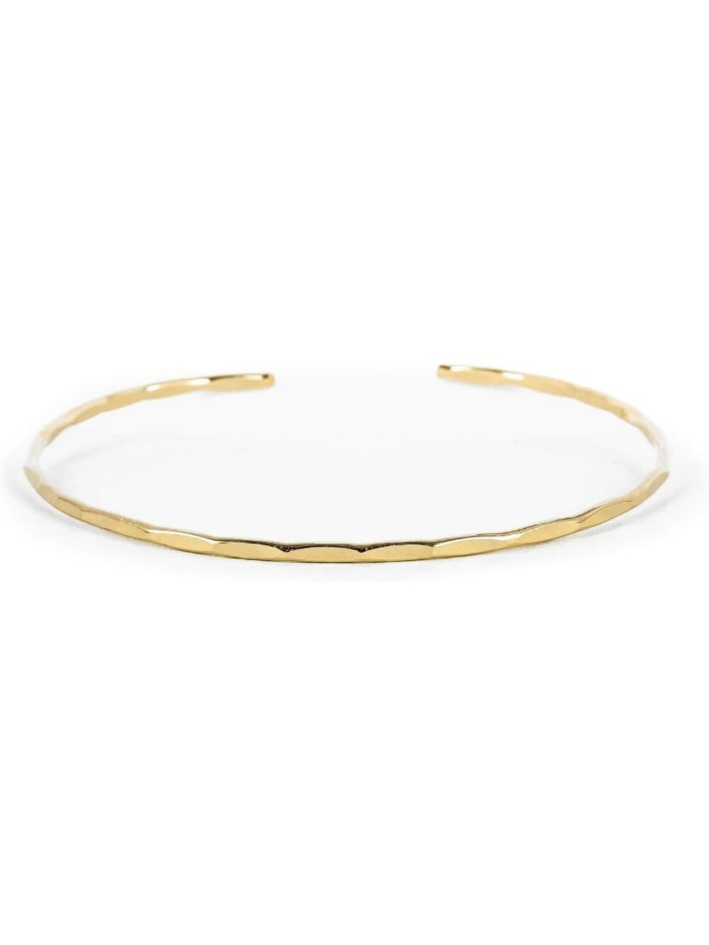 Delicate Thin Hammered Cuff Bracelet in Sterling Silver, Gold Fill & Rose Gold